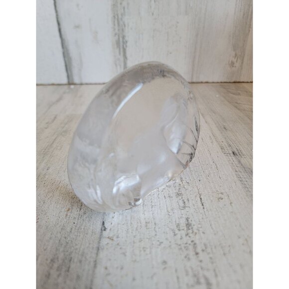 Paper weight glass bunny frosted home decor xmas rabbit - Picture 3 of 6